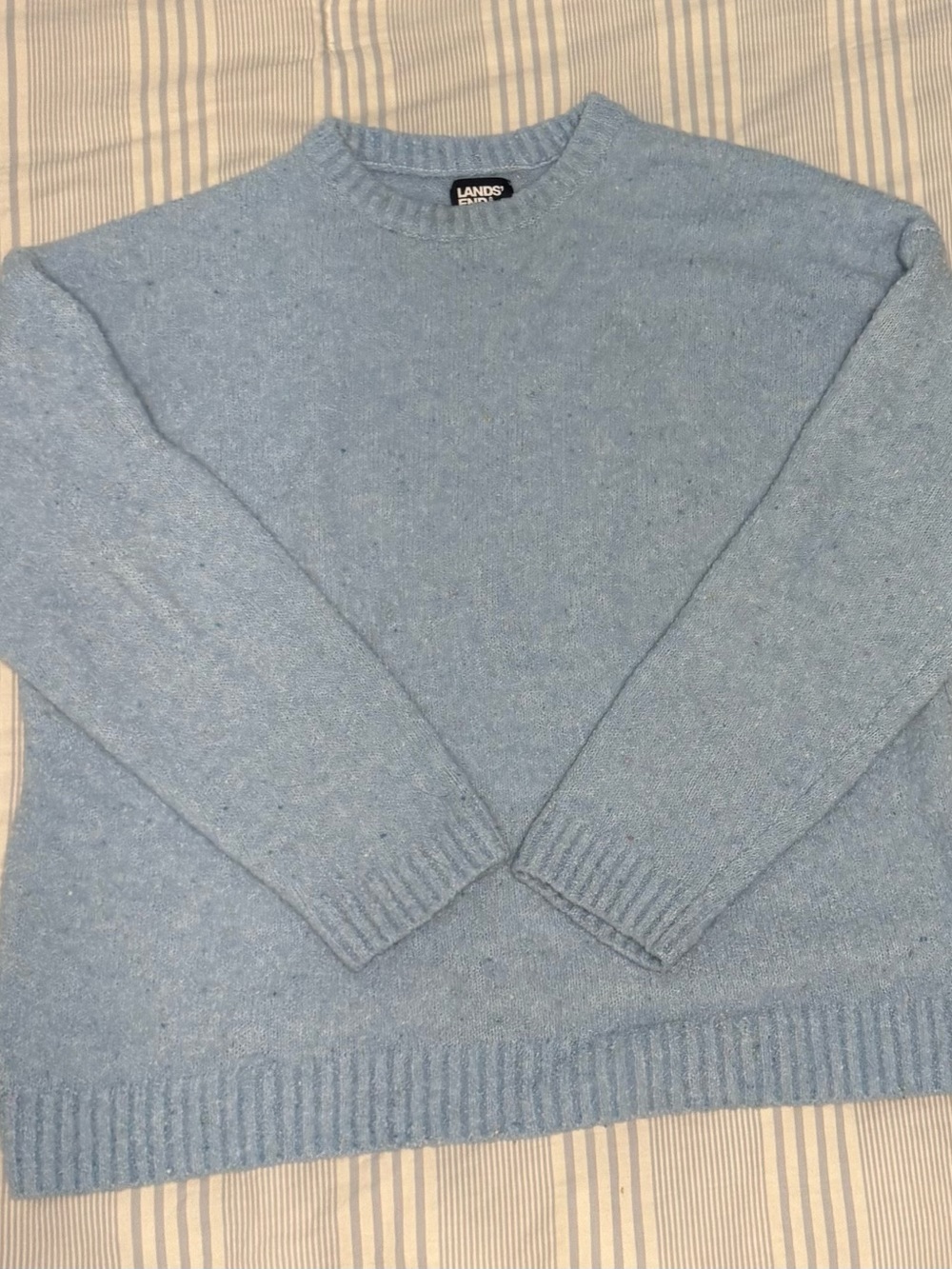 Lands' End Women’s Blue Crewneck Sweater